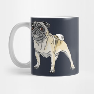 angry dog fawn pug breed Mug